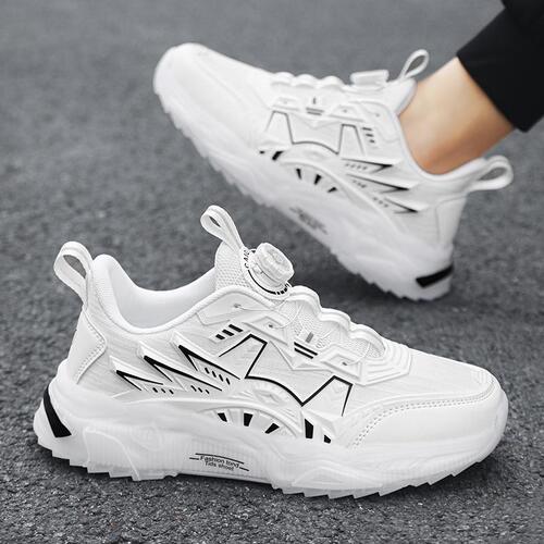 2025 Autumn New Fashion Versatile Mesh Breathable Coconut Men's Shoes with Rotating Buckle Parent-Child Sports Casual Outdoor Shoes