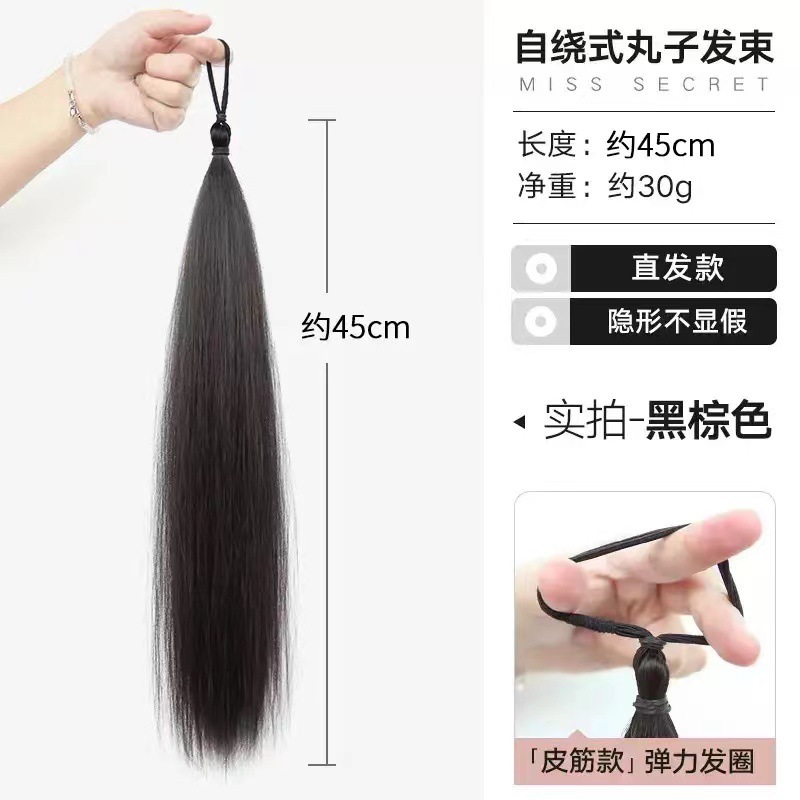 Perucas de cabello de mujer envuelta cabello de caballo de cabello