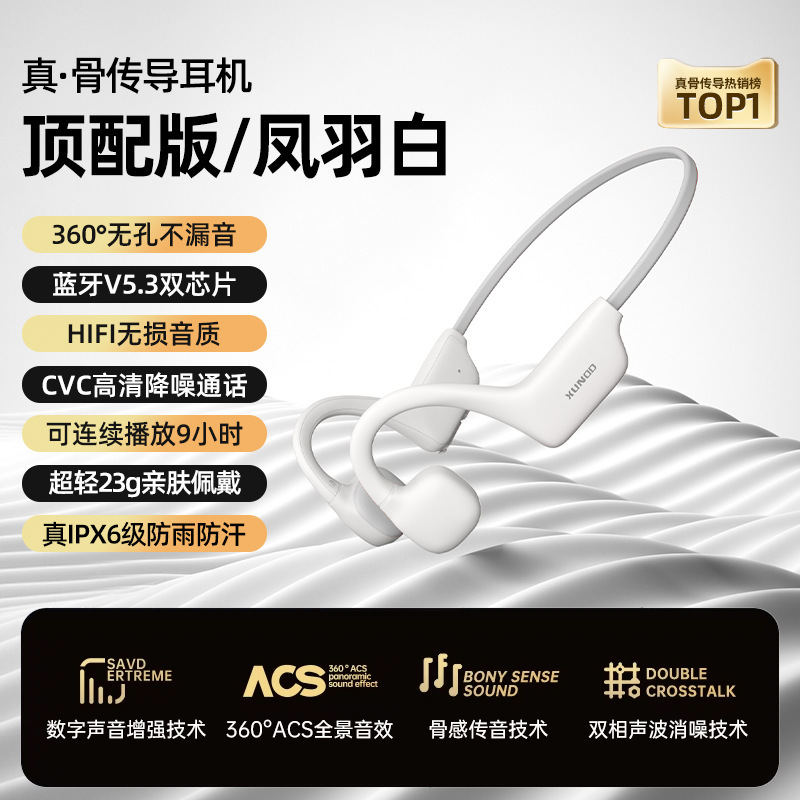 真骨传导蓝牙耳机运动型跑步骑行防水不入耳游泳挂耳式新款SZ|undefined
