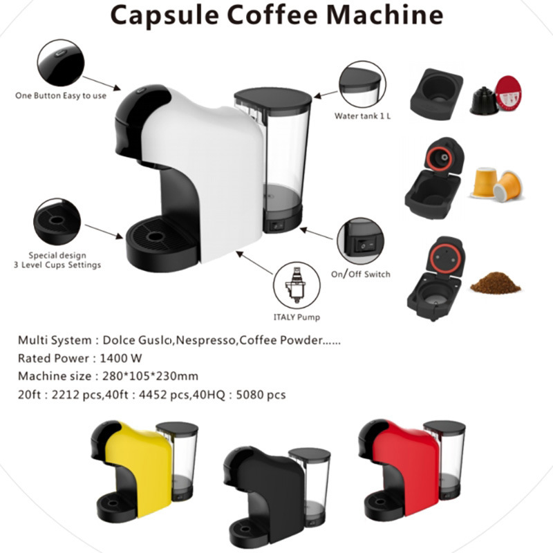 15Bar de alta presión se puede cargar con cápsulas de café en polvo, cafeteras, cápsulas Nestlé para el hogar, múltiples ideas frescas, tres en uno, completamente automático