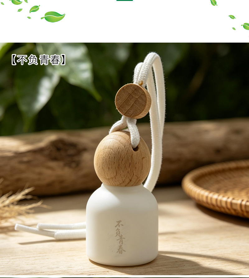 Car perfume bottle pendant, empty bottle, solid color matte diffuser bottle, car rearview mirror hanging ornament, aromatherapy refill bottle wholesale