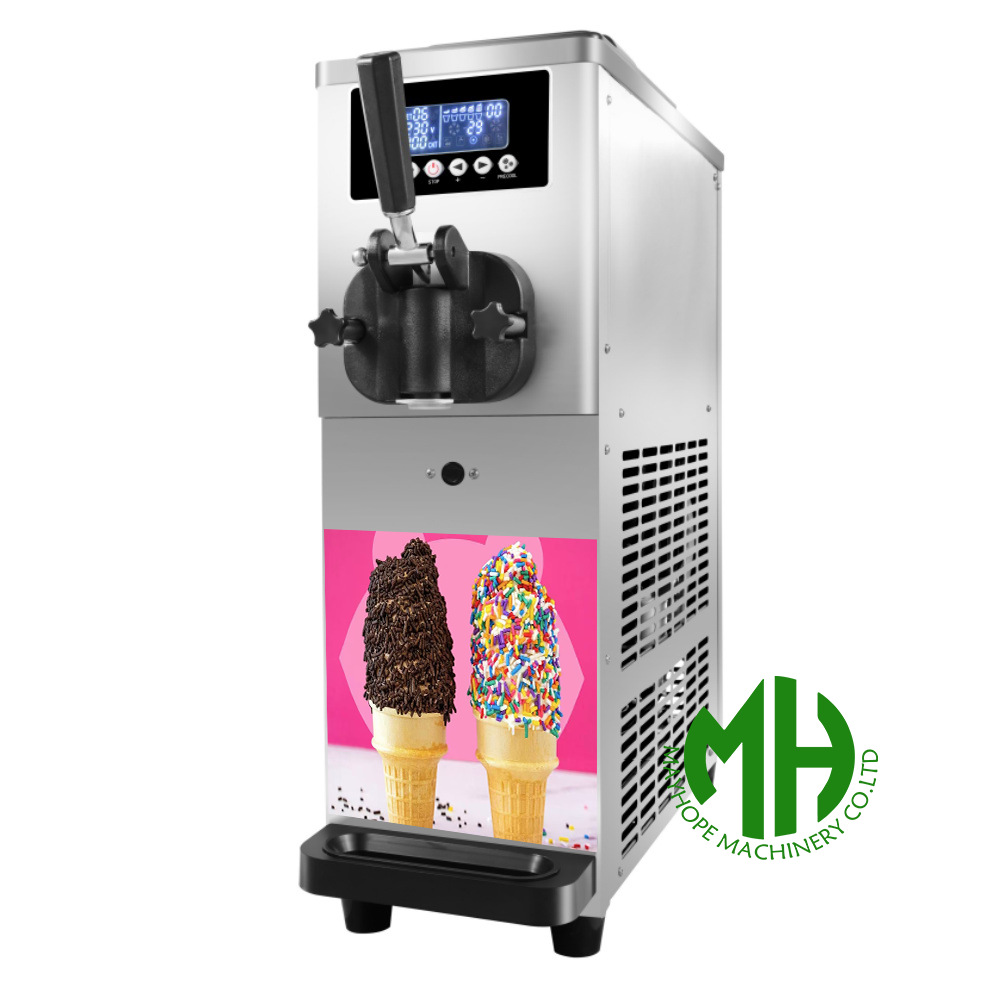 迷你静音 单头商用软冰淇淋机出口 不锈钢体积小 产量大 厂家直销