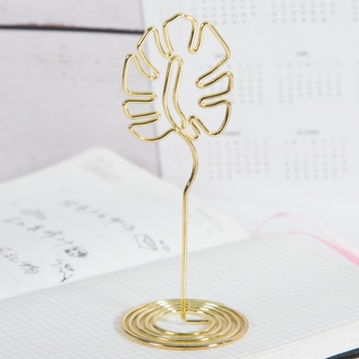 거북이 잎 노트 클립-골드