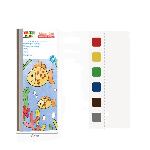 Cross-border children's sticker coloring book for kindergarten babies, picture book for drawing and painting, water-soluble painting book with color, self-contained paint.