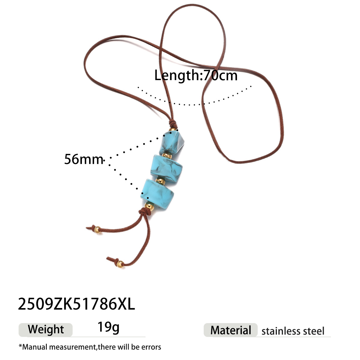 TENA acero inoxidable acrílico largo collar ligero de lujo empalme colgante de cuentas cadena de suéter ventas calientes transfronterizas image 8