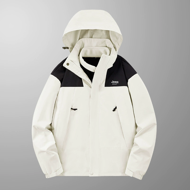 2023 осень и зима Новые Любители на открытом воздухе Повседневная ветровка, пальто, водонепроницаемое ветрозащитное три в одном, удобный теплый из двух частей