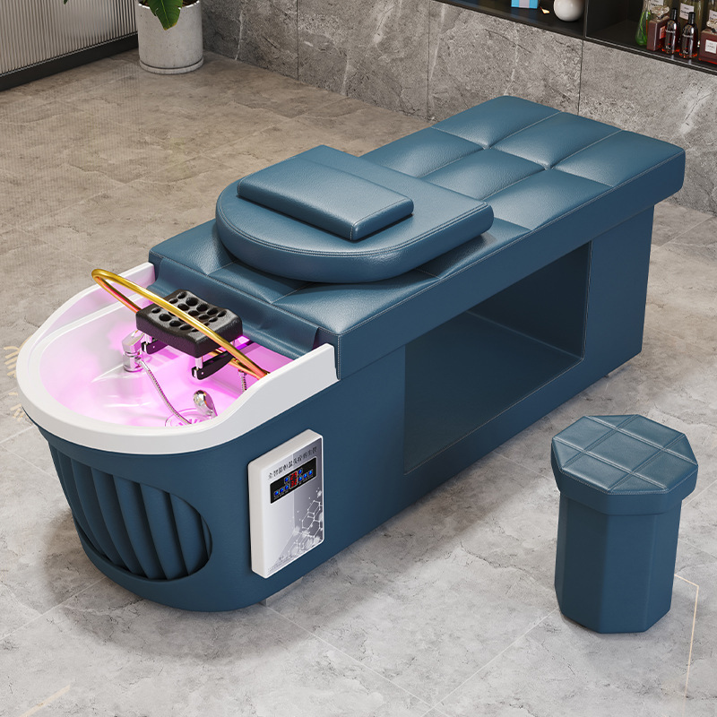 Cama de tratamiento de alta gama, masaje de belleza, barbería, fumigación de circulación de agua especial, lavabo tailandés integral