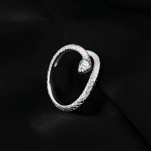 925 Silver Needle Exquisite Little Snake Ring Women's Ring Personalized Fingertip Accessory Tail Ring Niche Design Summer