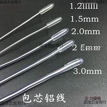 包芯铝线造型鱼骨定型包胶铝线透明软定型铝线辅料