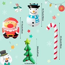 跨境热销PVC充气圣诞老人 雪人不倒翁玩具 吹气拐杖圣诞树装饰品