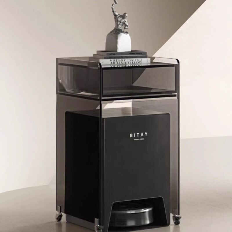 Acrylic Cloud Whale Ecovacs Stone Chasing Mi Sweeping Robot Storage Rack with Drawer and Wheeled Mobile Storage Cabinet