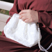 仙女斜挎手提包蕾絲旗袍包女夏手包小眾中式搭手提旗袍包口金包包