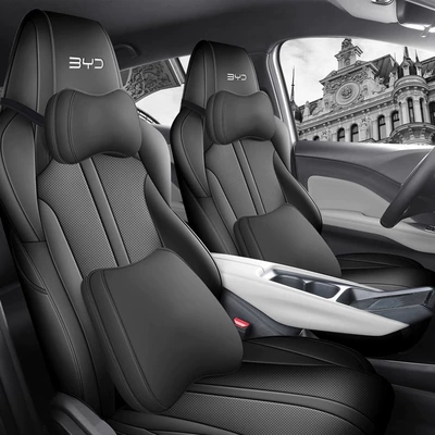 2023-2025 Byd Seagull Car Seat Cover 360 Full Surround Seat Cover Four Seasons Neutral Car Seat Cushion Cover (Modelə uyğun (Original) oturacaq örtükləri) - extreme-night-black-all-inclusive-seat-cover-dedicated-car