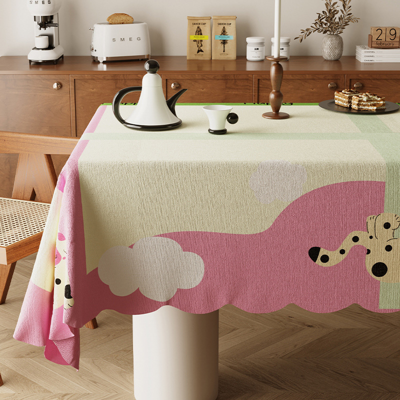 Nuevo tela de mesa de comedor de dopamina tela de viento crema de alta calidad sensación ligera de lujo sala de estar mesa de té cojín de protección de escritorio
