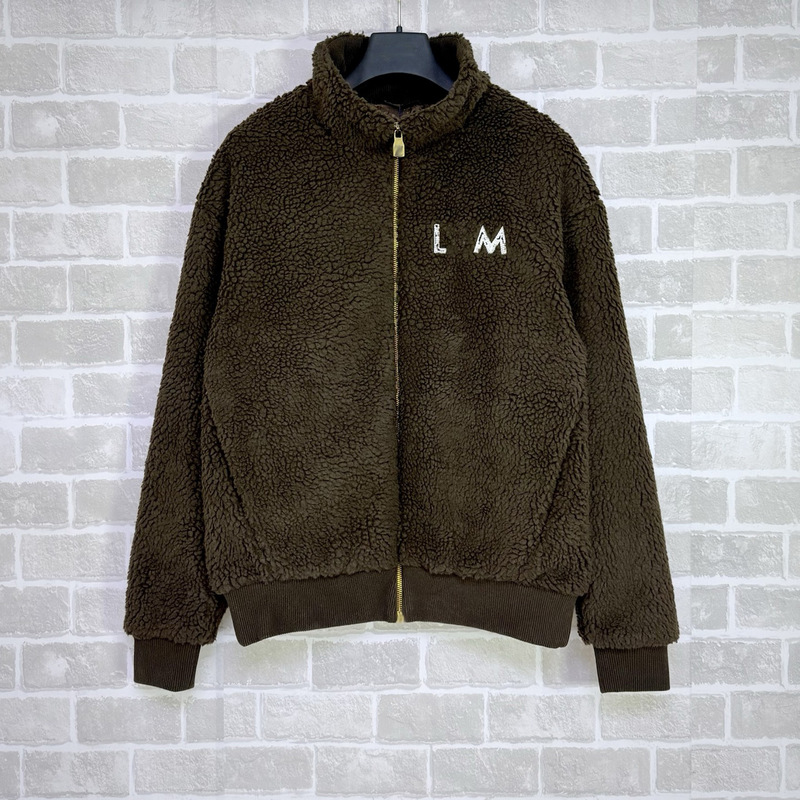 Authentic Version in Stock, High-Quality Lv New Model Teddy Wool Blend Suede Jacket, Unisex