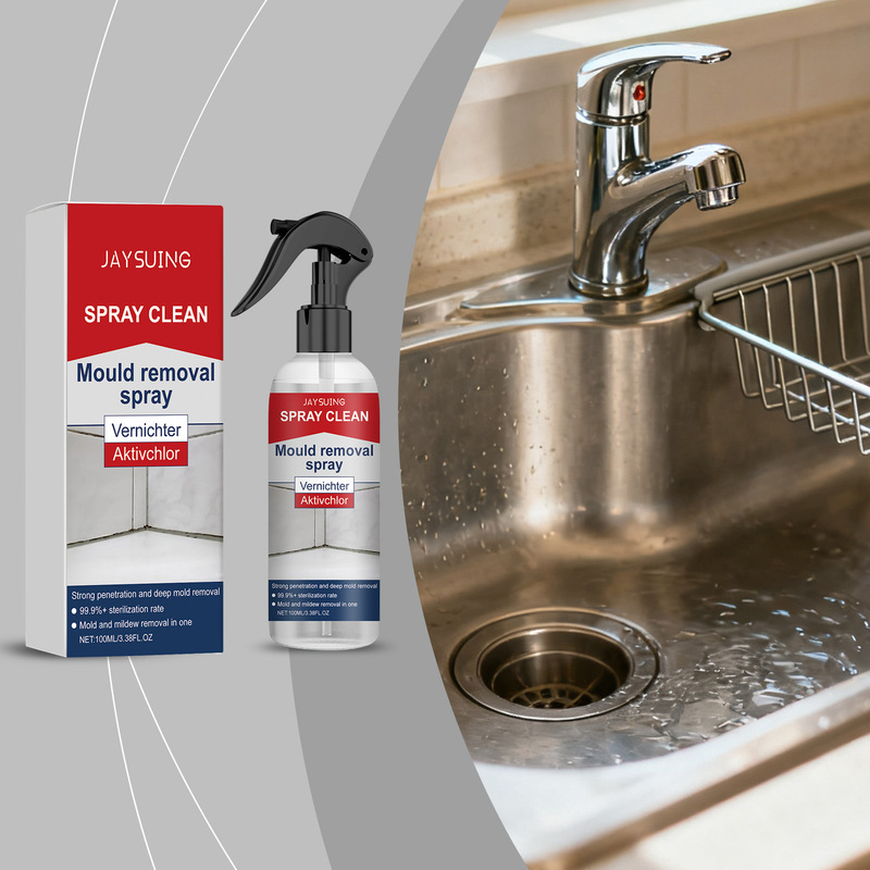 Jaysuing Stain Removal Spray Kitchen Bathroom Multi-Surface Oil Stain Cleaning Brightening Renovation Cleaner