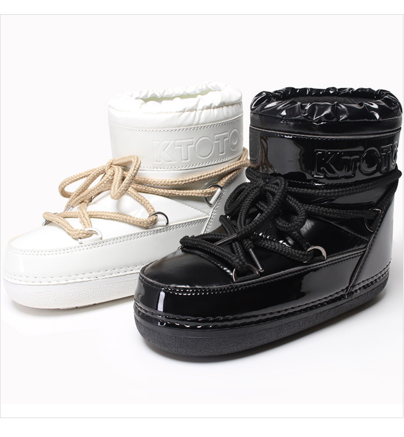 Warme Schneestiefel für Damen, neue Winter-Mondstiefel für Damen, Zwischensohle mit dünner Sohle, wasserabweisende Space Boots_voghion.com