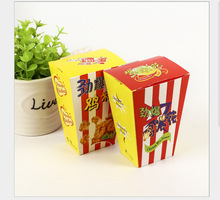 劲爆鸡米花盒免折鸡块盒一次性打包纸盒食品外卖小吃包装盒子批发
