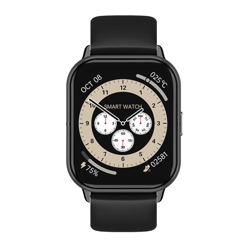 Amazon caliente t19f Bluetooth llamada reloj ritmo cardíaco sueño multi-deportes música IP68 impermeable reloj inteligente
