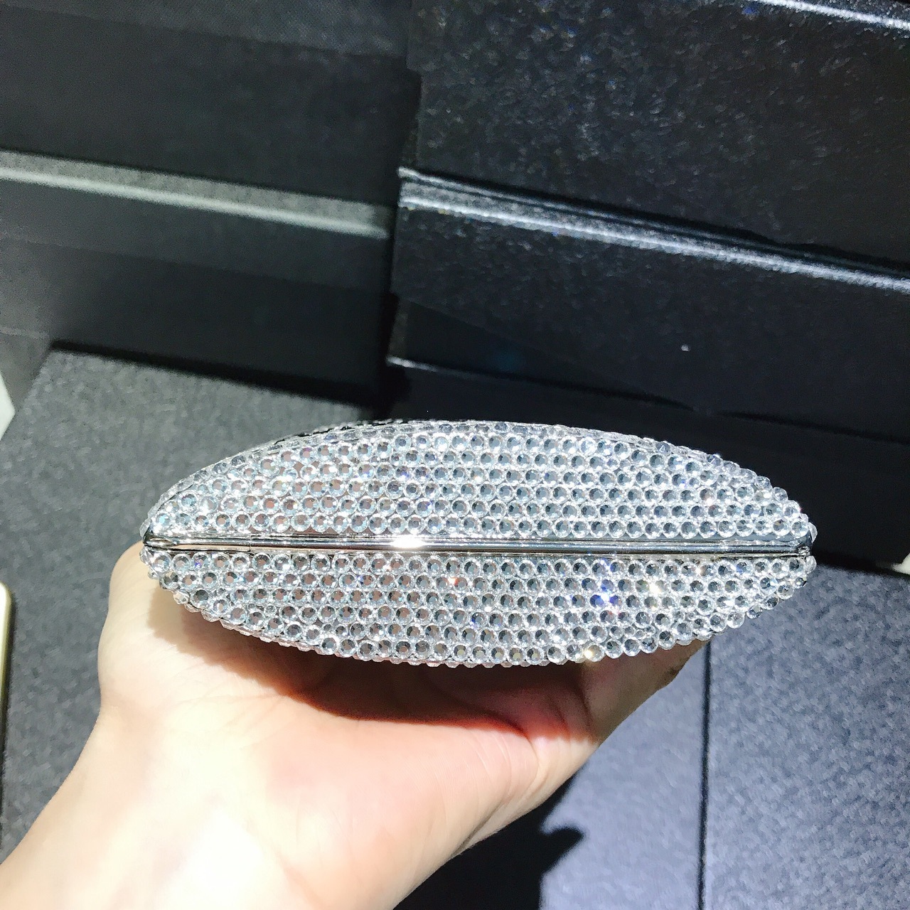 Black Lives Matter letras con diamantes bolsas de cena caja de metal con diamantes llenos bolsas de mano personales bolsas de banquete