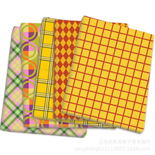 经典格子薄款涤棉布四面弹针织布印花手工面料包包桌布1Yc26348