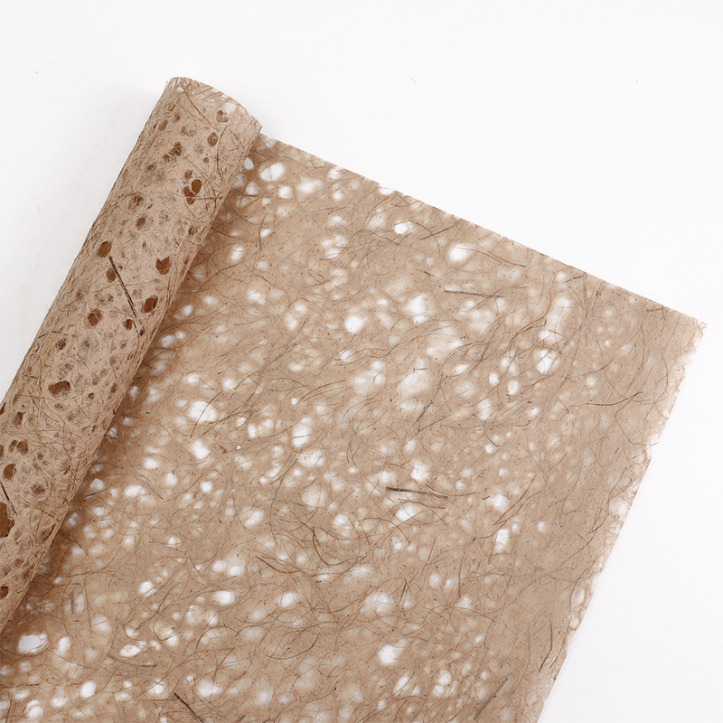 Papel de ensueño hueco de Xiyu Papel de fibra de seda de cáñamo Papel de macarrón de ensueño de alta calidad Papel de arte de flores de embalaje diye hecho a mano