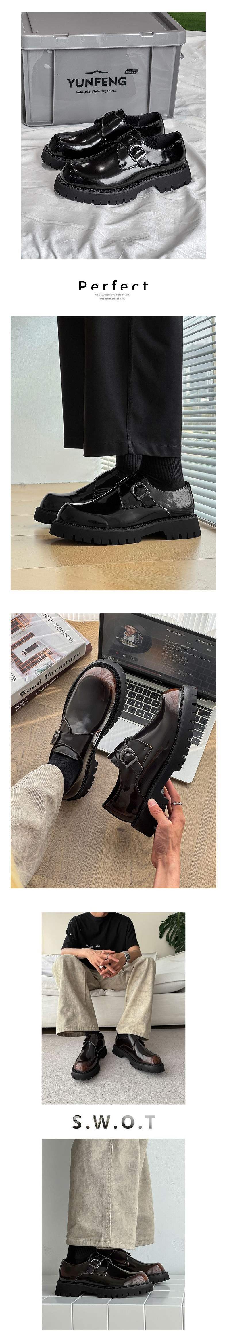 ShoeVault Neue Slip-On-Loafer, die die Höhe erhöhen, 2025 Monk, lässig, britisches Leder, dicke Sohle, formelle Derby-Schuhe für Herren_voghion.com