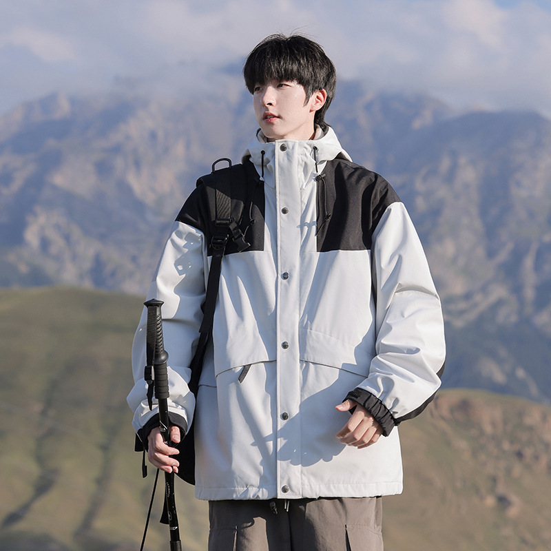 NASA三合一工装冲锋夹克男士秋冬季2025新款户外三防登山风衣外套|undefined