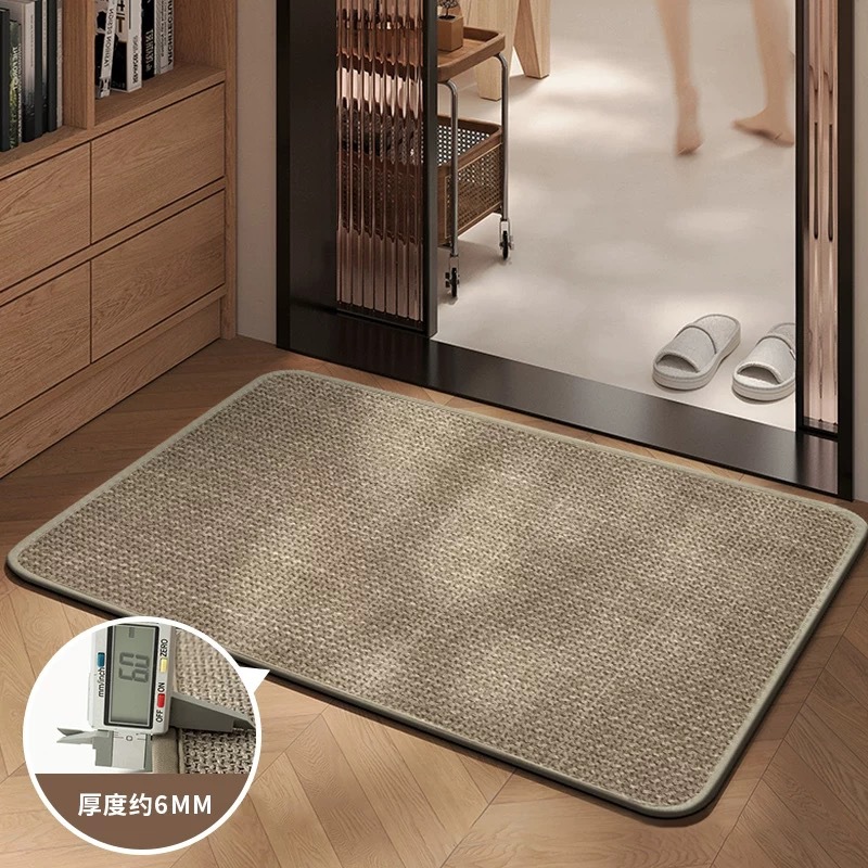 Advanced Bathroom Floor Mat Toilet Toilet Door Mat Absorbent Dirt-resistant Non-slip Living Room Linen Woven Printing Mat