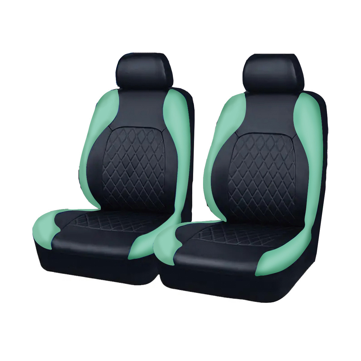 simple general pu cuero bracket asiento cubierta asiento de automóvil cubierta de piel empalmado una sola línea de diamante coche cojín respirado image 8