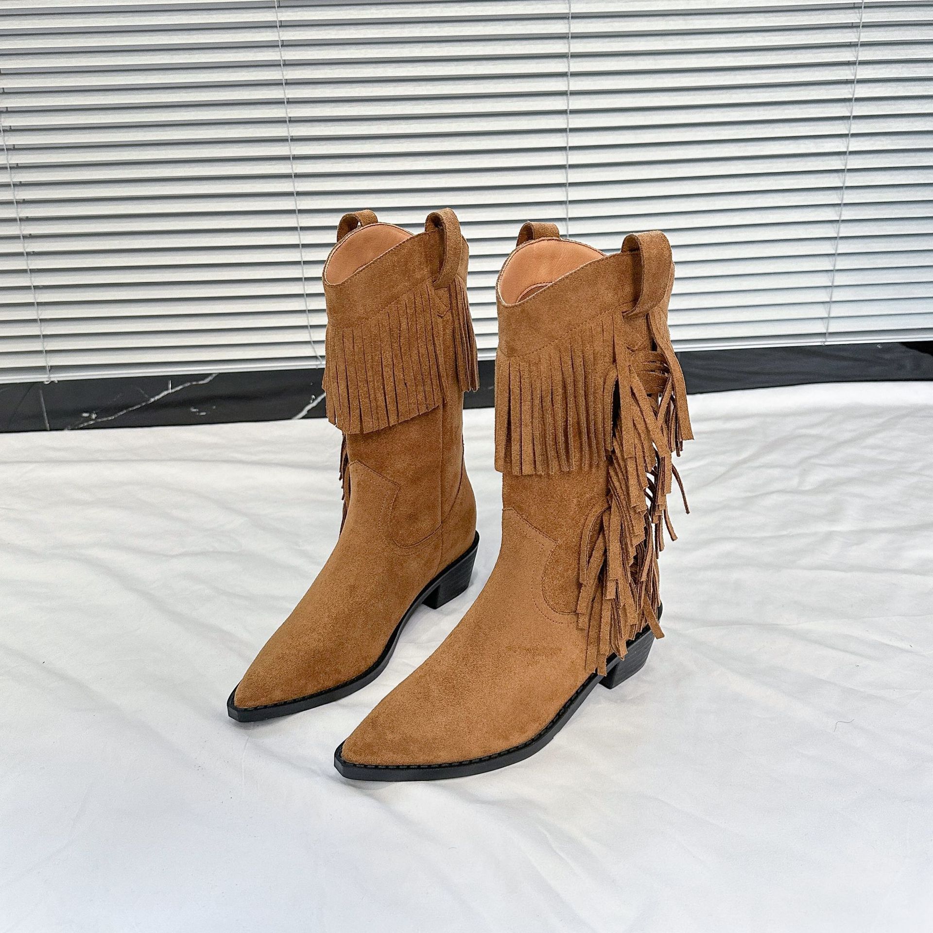 Botas Vaqueras de Caballero para Mujer de 8cm Superfibra con Aumento Antideslizante