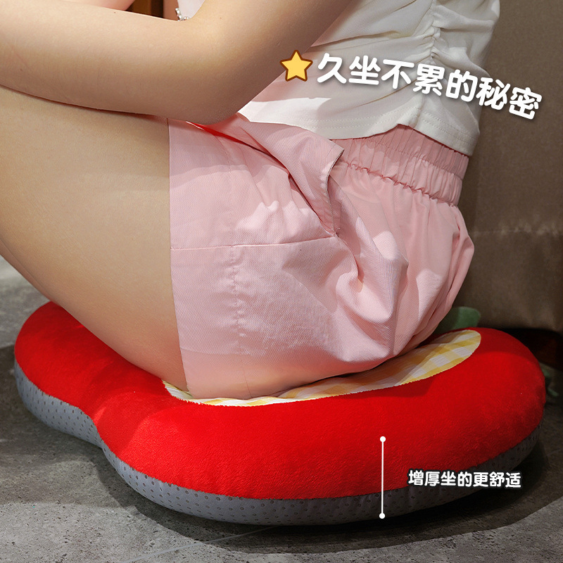 Cute almohada de manzana para niñas dormir ventana flotante almohada de tatami dormitorio sofá de oficina asiento de cintura almohada