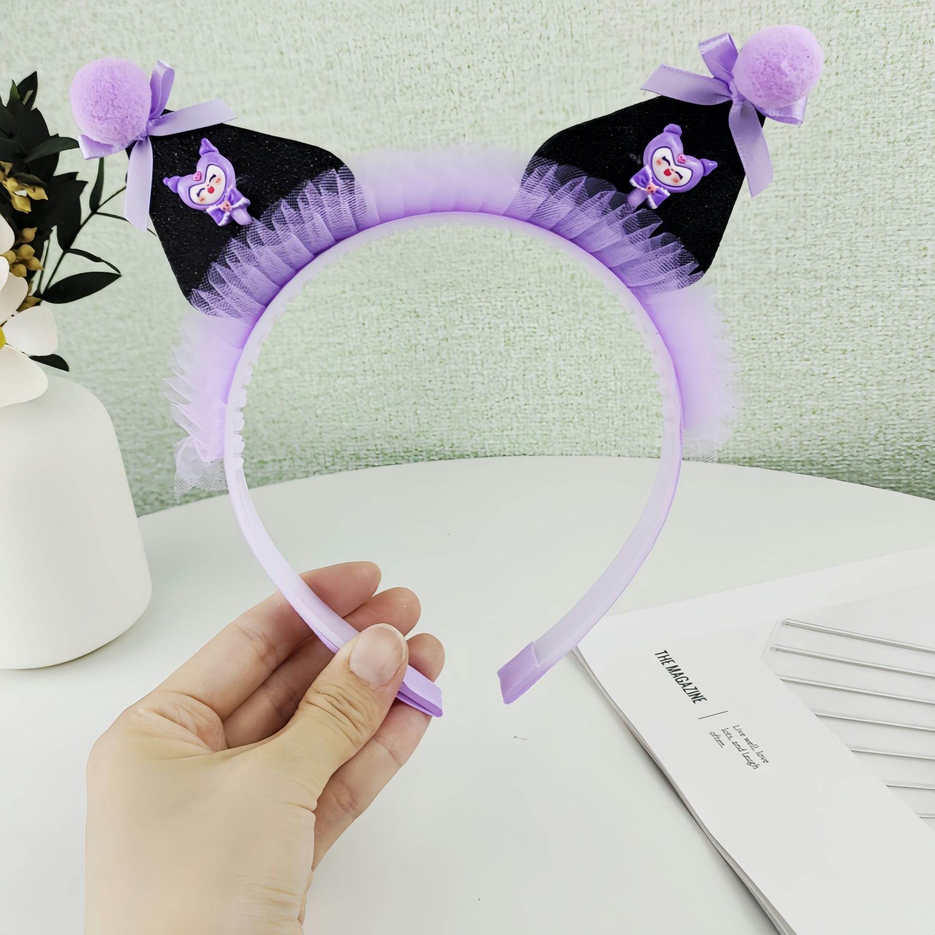 Kulomi niños bandas de cabello niñas lindas caricaturas coronas bandas de cabello princesa foto show tarjetas de cabello niñas adornamientos de cabello