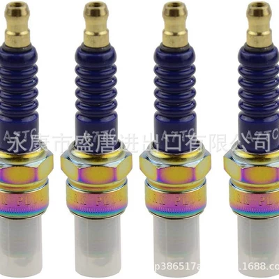 Set of 4 / Blue A7Tc1 Replacement Spark Plugs for 50Cc 70Cc 90Cc 110Cc Mopeds