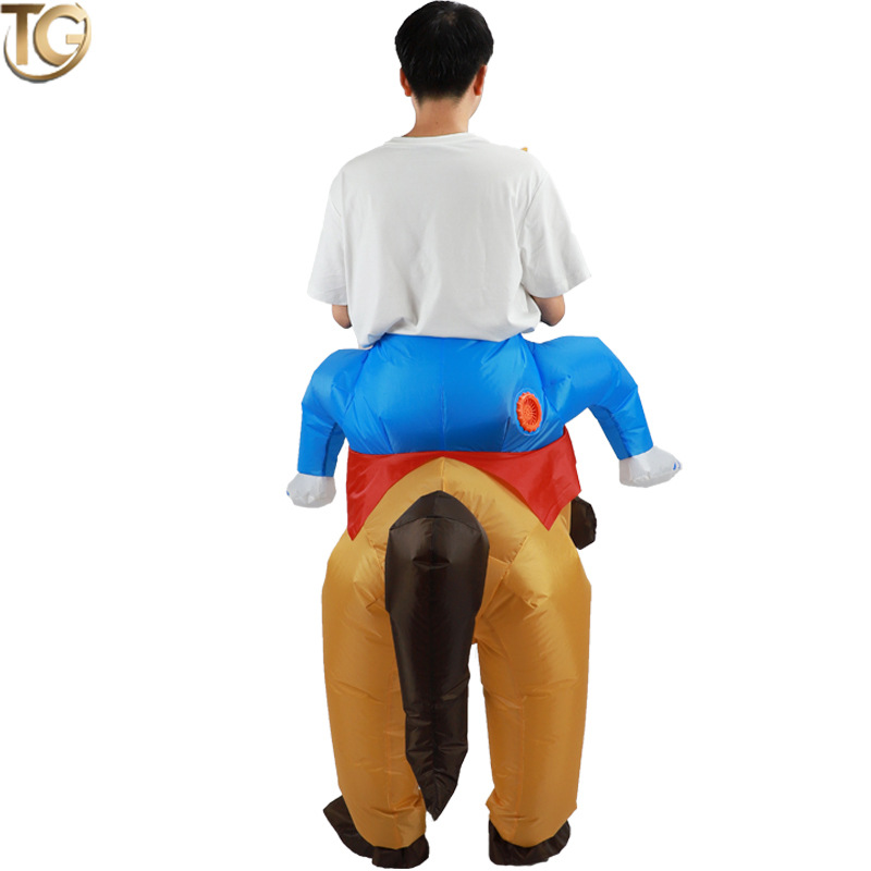 Transfronterizo Amazon venta caliente jazz caballo infláble Halloween disfraz accesorios suministros de fiesta disfraz de muñecas de dibujos animados