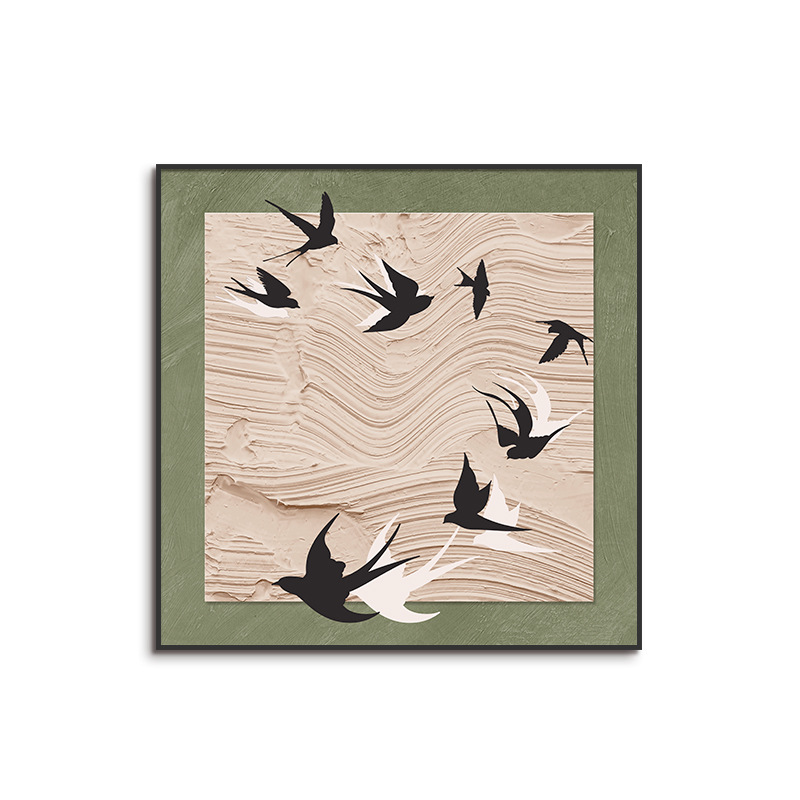 Estilo medio, pintura decorativa francesa, sala de estar, sofá, pared de fondo, arte de nicho, estilo retro, pintura combinada de jardín de Jaipur