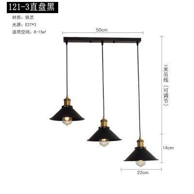 Araña de comedor, barra de bar simple moderna de tres cabezas, mesa de comedor creativa, dormitorio, personalidad, sala de estar, comedor, iluminación nórdica atmosférica