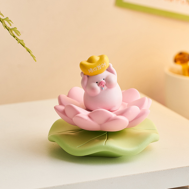 Cute Piggy Ornament Station Emotion Stabilization Artifact Office Metaphysics Decompression Healing Desktop Decorations Gift