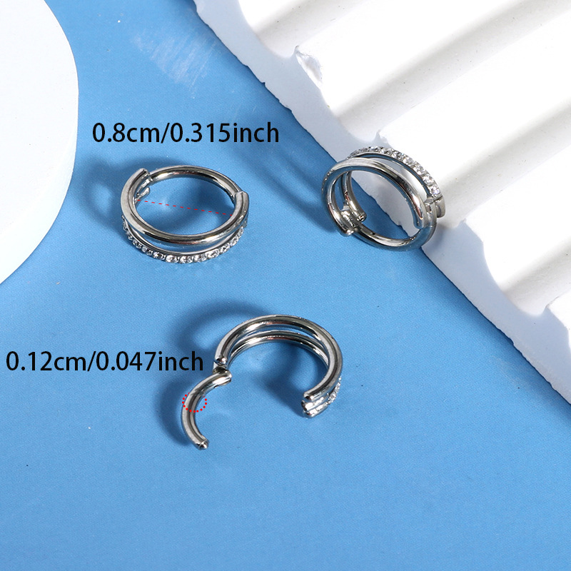 Labret piercing jewelry detail image