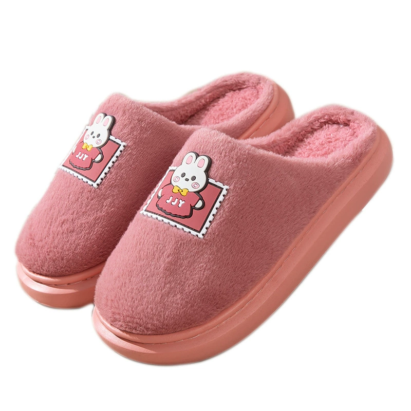 Demi-season keep warm non-slip fleece winter slippers for beloved platform, (Cross-border trading)
