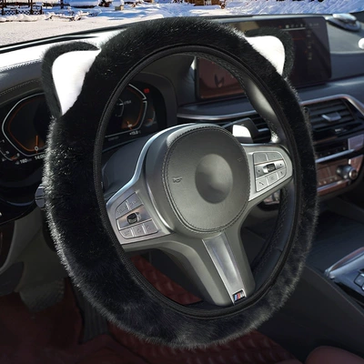 Steering wheel cover – wholesale - black-38cm
