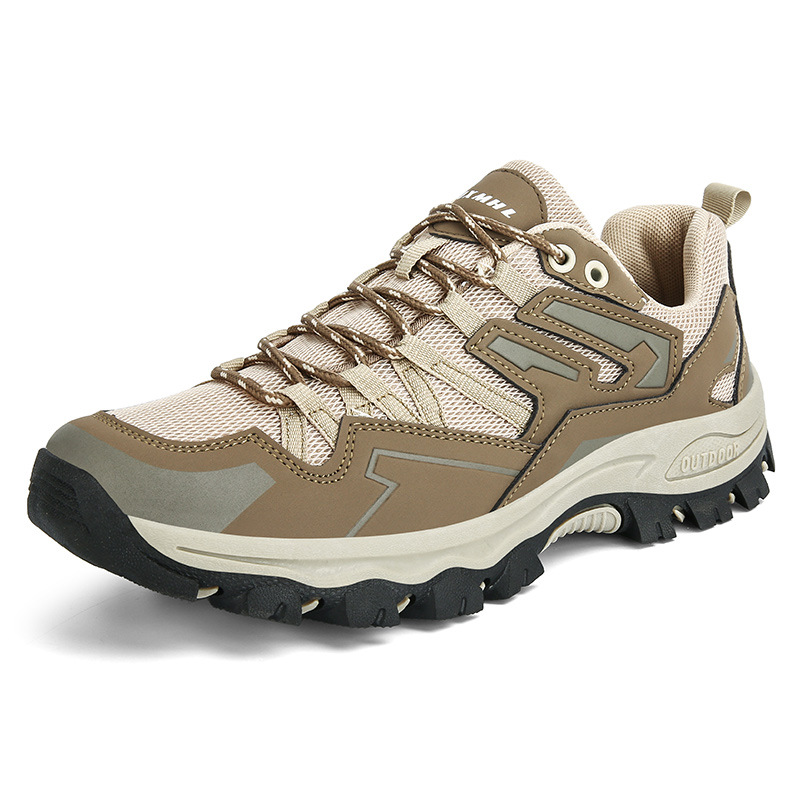 Más tamaño transfronterizo Nueva pareja de zapatos de senderismo de malla transpirable al aire libre zapatilla de deporte acampar fuera de la carretera senderismo zapatos de los hombres y las mujeres