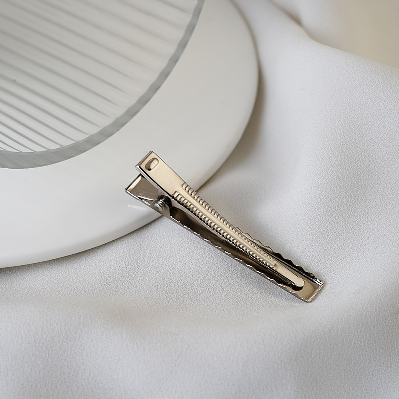 DIY accesorios de la joyería tocado metal joyería materiales comúnmente utilizados duckbill clip cuadrado presión clip primavera clip mezclado lote