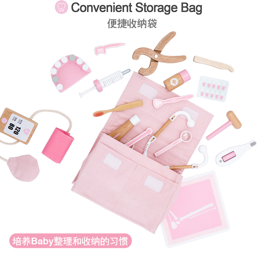UMU Youmu Jiajia serie de juguetes de madera simulados al por mayor cubiertos de cocina bolsas de maquillaje bolsas de corte