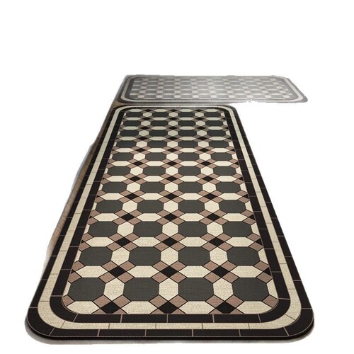 Kitchen mat, household American retro water-absorbent oil-proof anti-slip diatomaceous earth foot mat, washable, stain-resistant, easy to clean mat