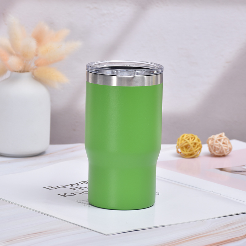 Pulverización de plástico 14oz de acero inoxidable doble cubierta multifuncional tanque frío oficina de negocios Taza de coche taza de helado al aire libre