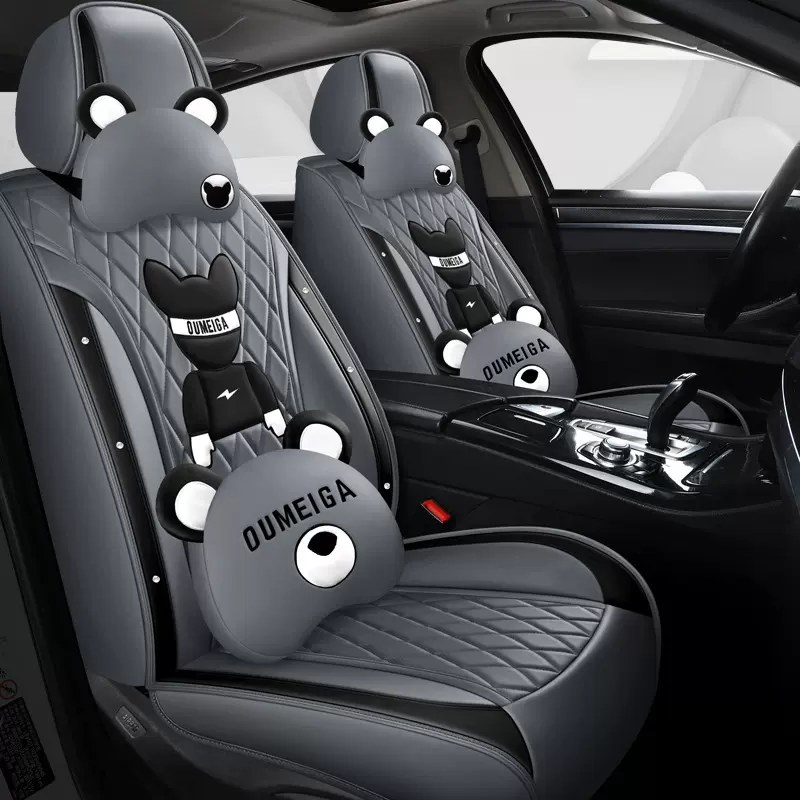 23年新款全包全皮卡通四季通用汽车坐垫座椅套跨境亚马逊原厂批发