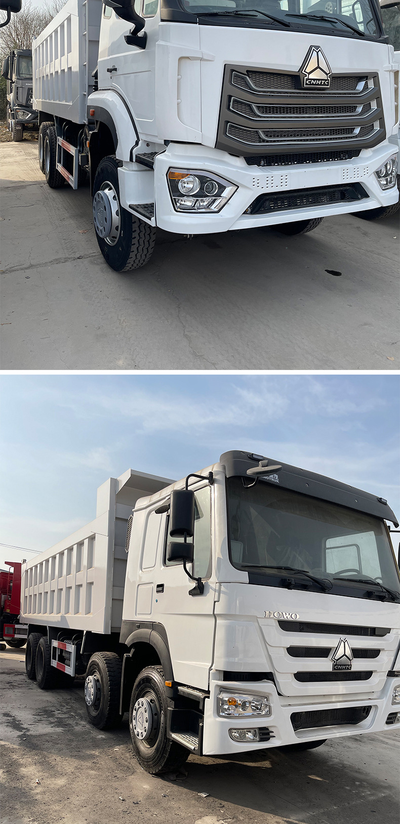 Factory Supplies and Exports Refurbished Sinotruk Howo 12-Wheel Dump Trucks, Howo 8X4 Engineering Dump Trucks