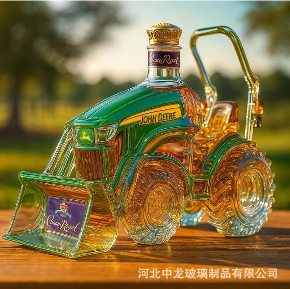 跨境独立站新款 Tractor Whisky Bottle约翰迪尔拖拉机威士忌瓶|undefined