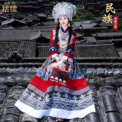 苗疆少女湘西鳳凰苗寨観光撮影雲南ハニ族タイ族少数民族阿卯苗族服